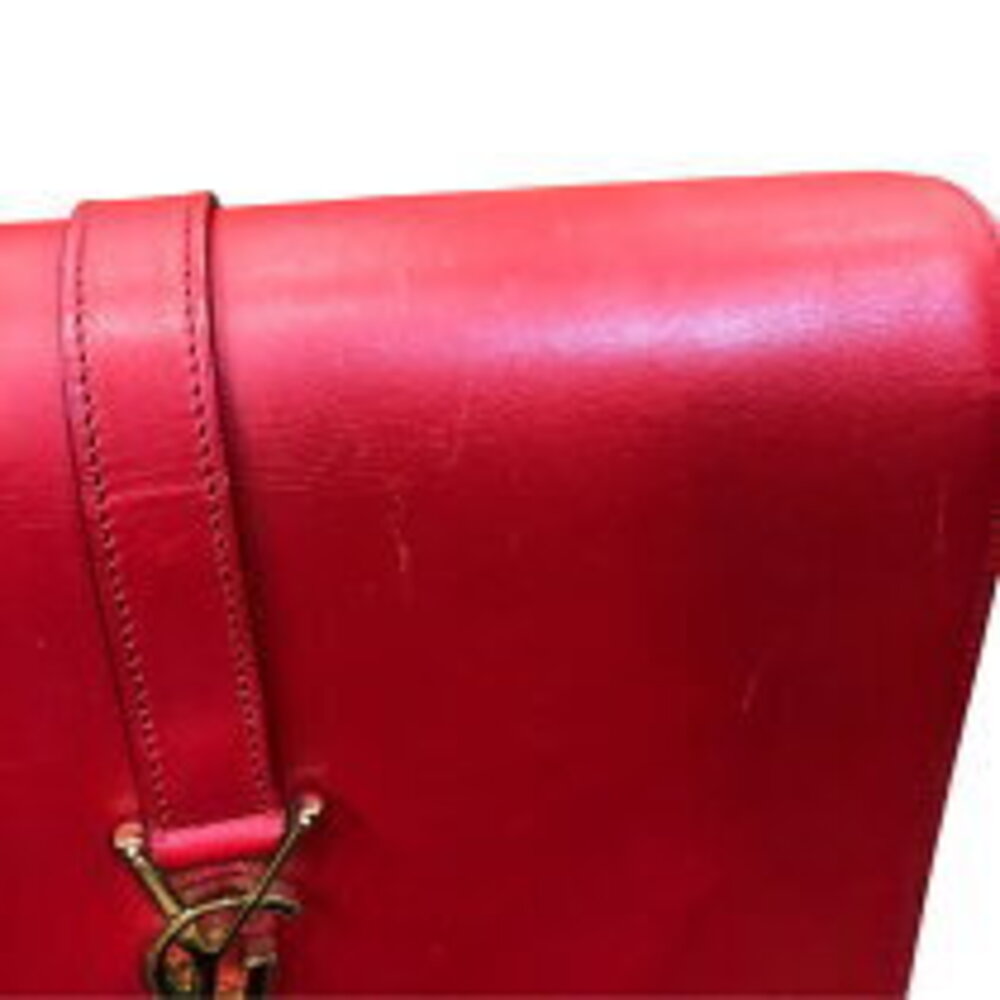 Saint Laurent Universit Shoulder Bag Red Calfskin - Picture 7 of 11